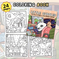 Little Hug Coloring Book 24 Pages Relaxing Stress Relief Activity for Adults