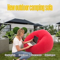 Inflatable Lounge Chair Portable Sofa for Office and Outdoor Picnic