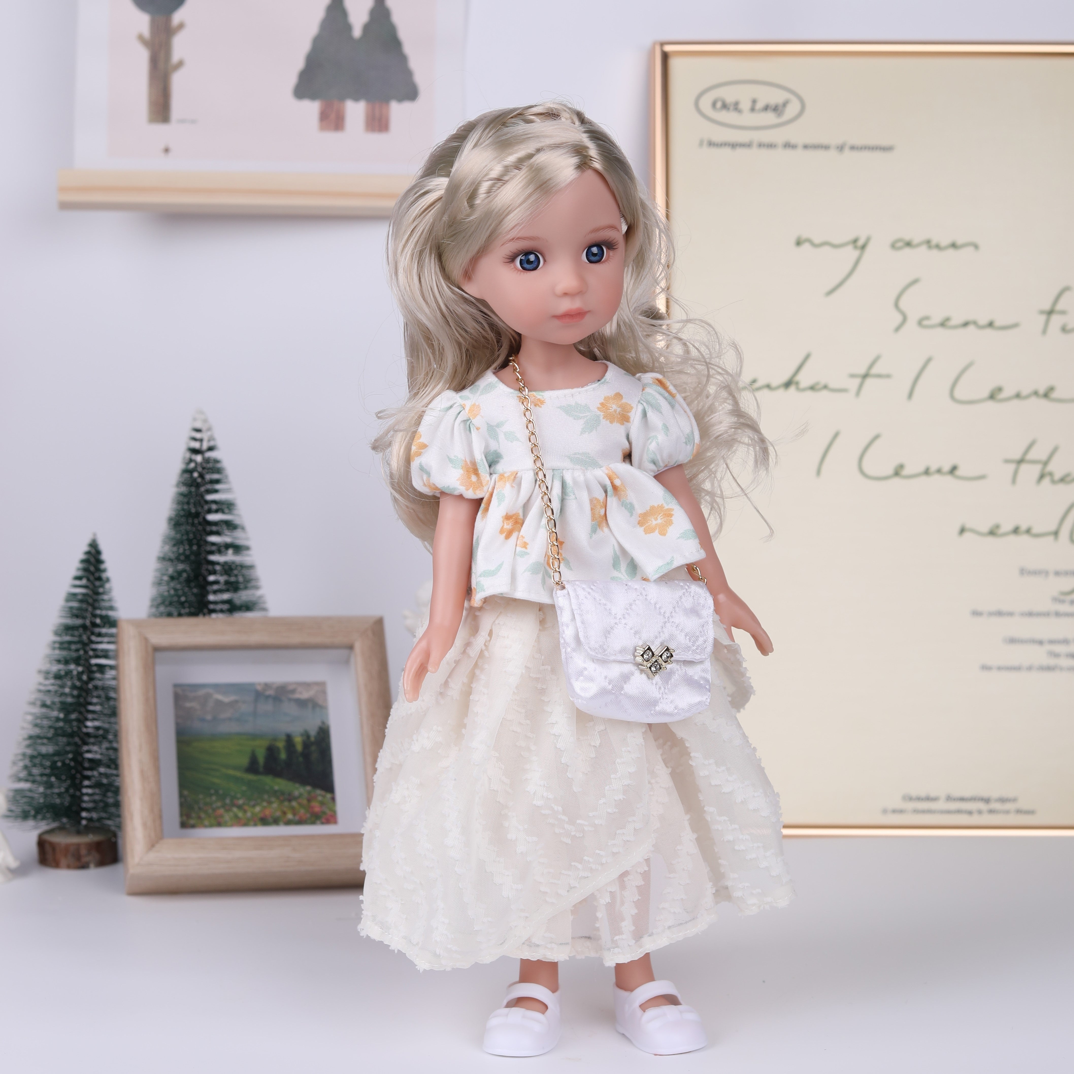 34cm Princess Doll with Outfits & Accessories Soft Vinyl Realistic