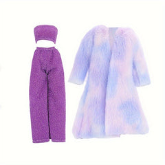 11.5 Inch Doll Clothes Plush Coat Toy - Holiday Gift Party Set
