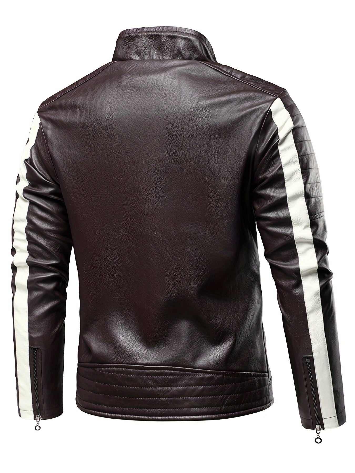 Men's Spring And Autumn Warm Faux Leather Jacket Coat
