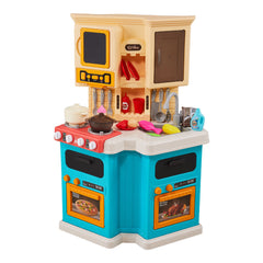 Children's Kitchen Playset Pretend Food Toy Accessories Set Play Sink & Stove