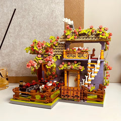 Flower Shop Street Scene Building Blocks Set