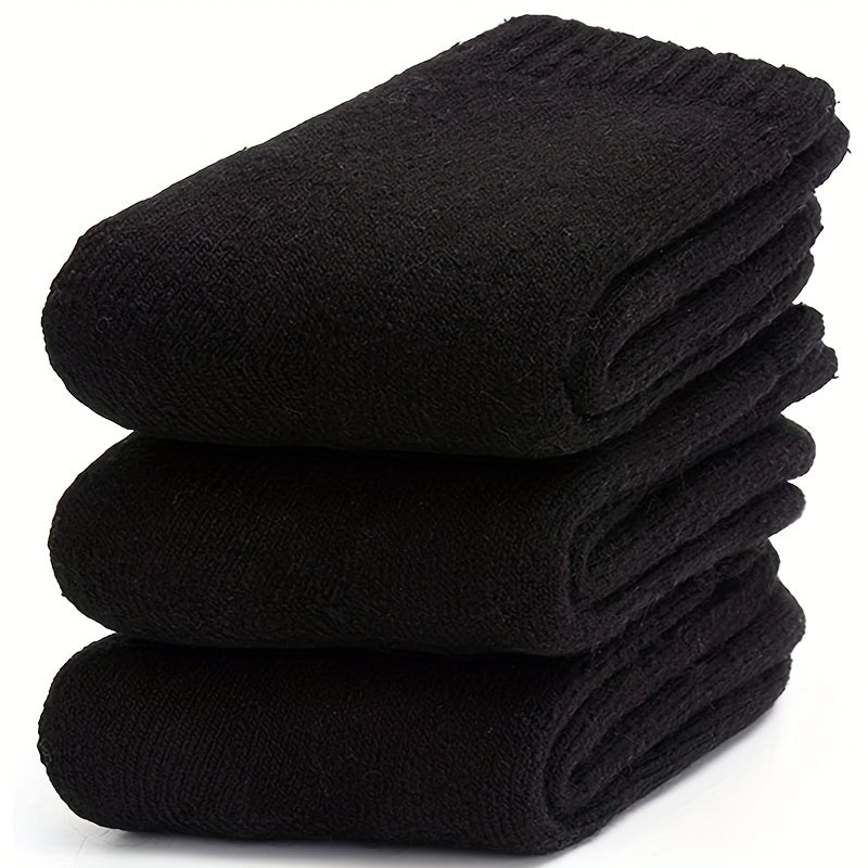 3 Pairs Warm Mid Tube Socks Women's Stockings
