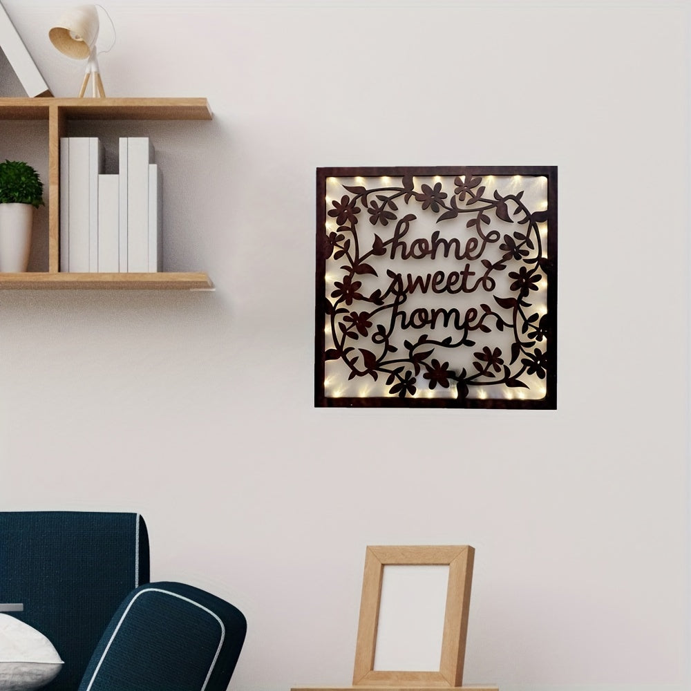 Wooden Flower Series LED Hanging Wall Night Light Lamp