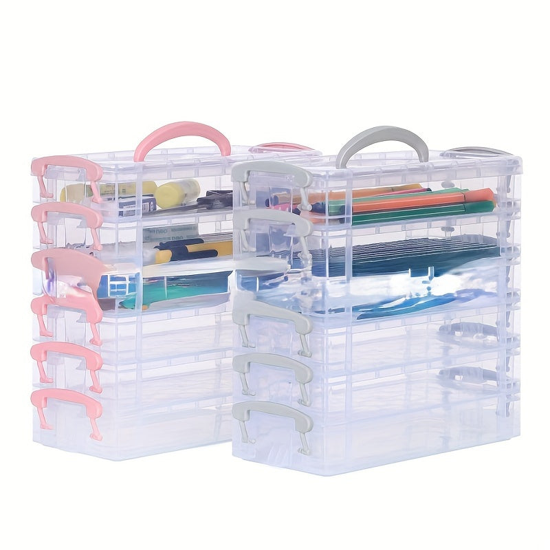 Plastic Pencil Box Large Capacity Case Transparent Sketch Marker