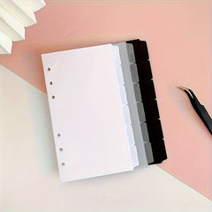 6pcs A6 Plastic Binder Index Divider