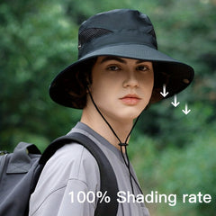 Summer Bucket Hat Breathable Large Brim Men Women