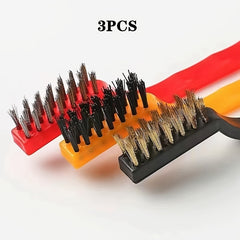3pcs Brass Stainless Steel Wire Brush Set for Rust Dirt Removal