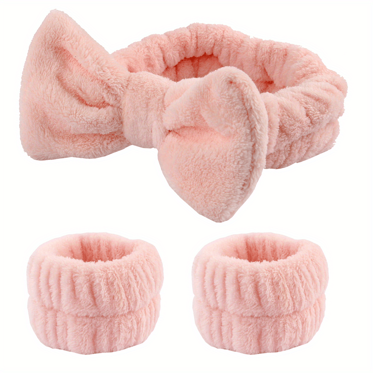 Coral Fleece Soft Headband Wristband For Washing Face Towel
