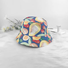 Fruit Pattern Reversible Bucket Hat for Men Women