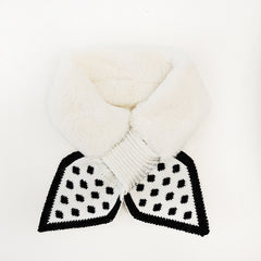 Plush Neck Scarf Soft Warm Winter Bow Tie Scarf