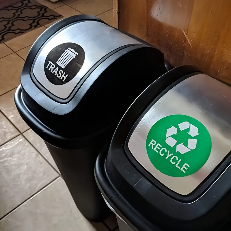 6pcs Pack Trash Can Label Dumping Garbage Sticker