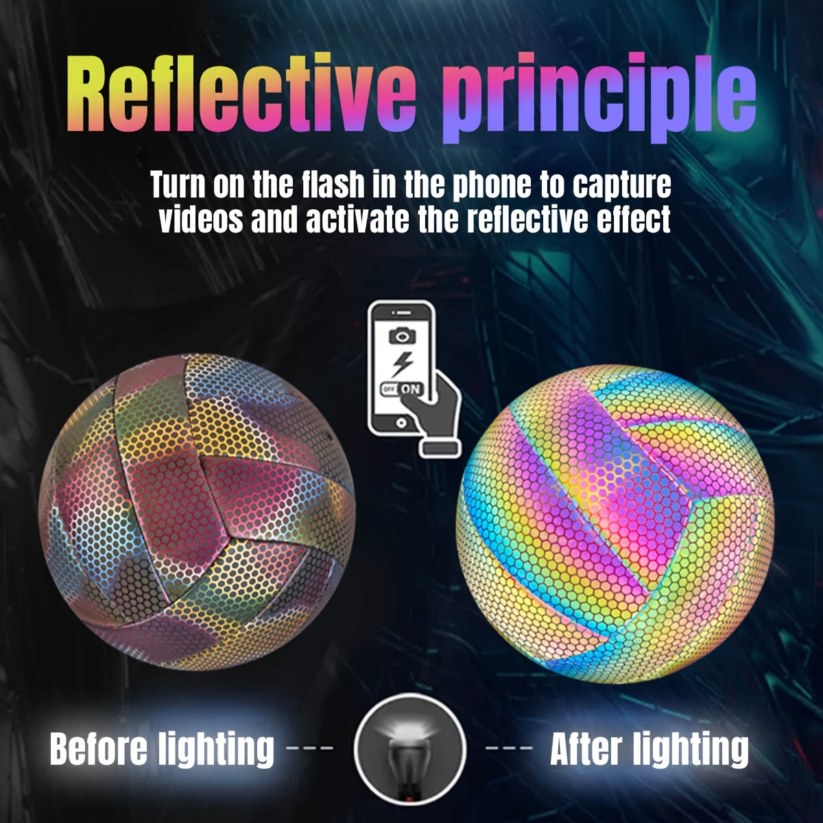 Reflective Volleyball Suitable for Training and Competition