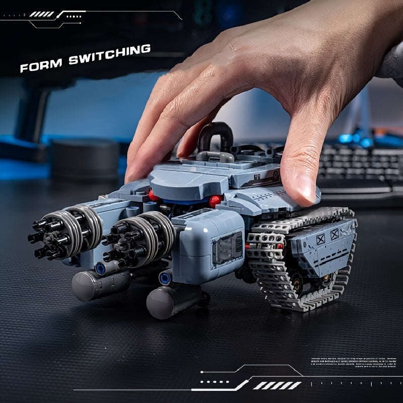 Sci Fi Building Blocks Set Robot Tank Airplane Model Kit ABS Toy
