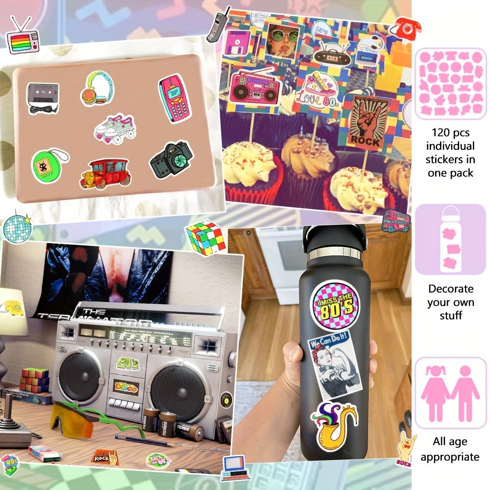 70pcs Classic 80s 90s Stickers Retro Nostalgia Stickers Waterproof Decals