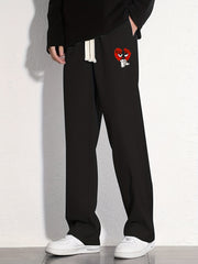Funny Cartoon Heart Graphic Print Men's Sweatpants