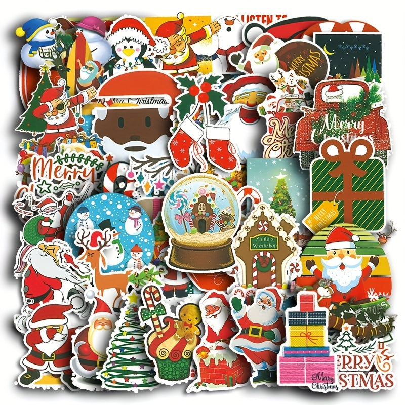 50 Festive Christmas Stickers for Decorations & Parties