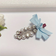 Faux Pearl Rhinestone Hair Clip Non slip Duck Billed Clip Hair Accessories