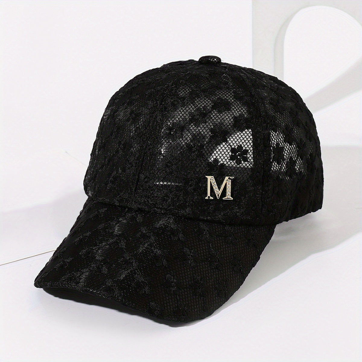 Floral Embroidered Baseball Cap Breathable Sun Hat for Women
