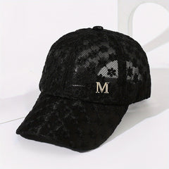 Floral Embroidered Baseball Cap Breathable Sun Hat for Women