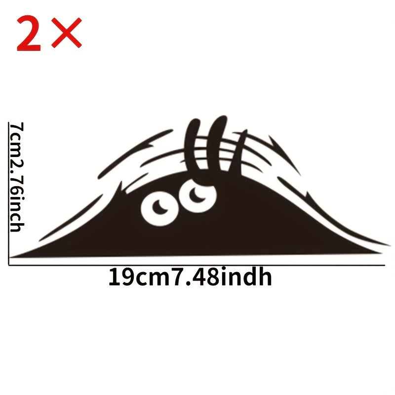 2pcs 3D Anime Elf Car Stickers Mirror Stickers Waterproof Car Accessorie
