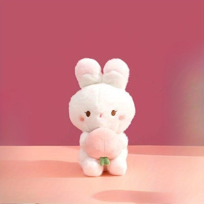 Peach Rabbit Plush Doll - Soft Stuffed Animal for Girls