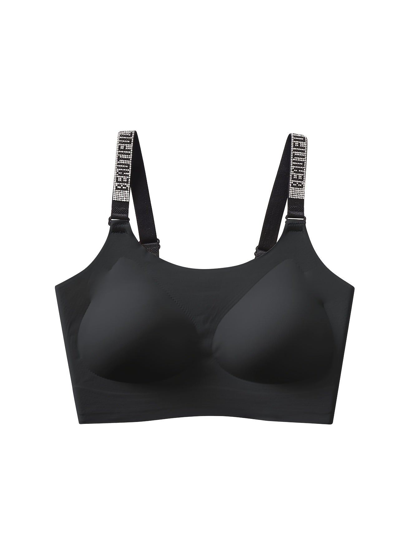 Letter Straps Wireless Bra Seamless Full Coverage Women's Lingerie