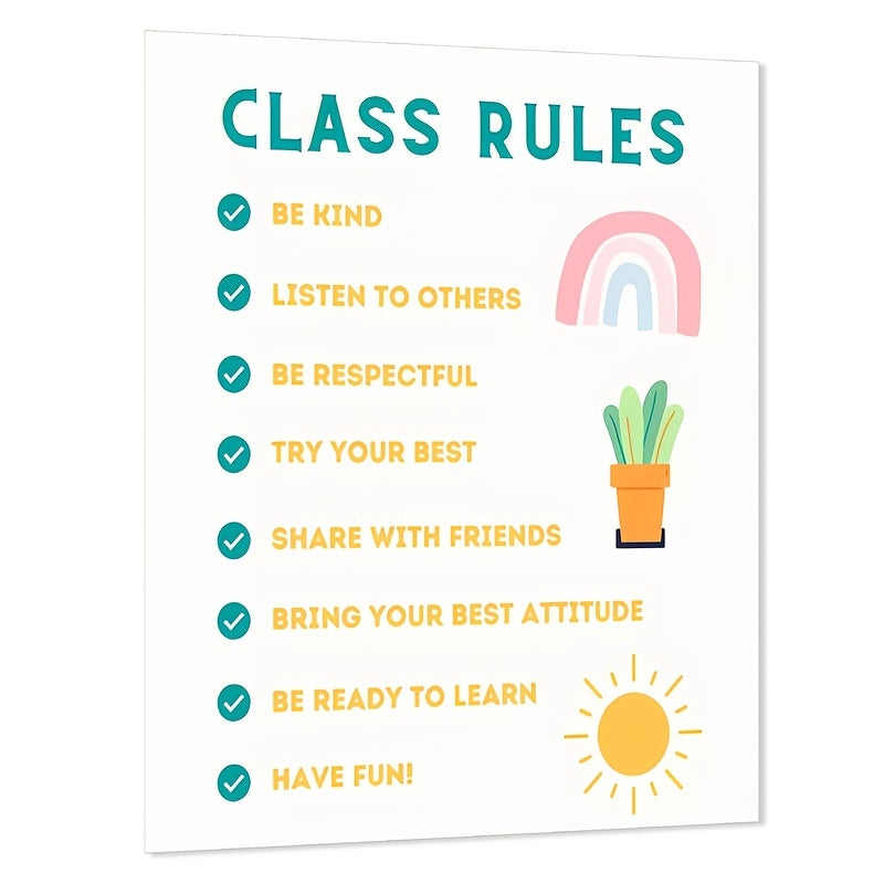 Class Rules Poster School Classroom Teacher Printables Decor