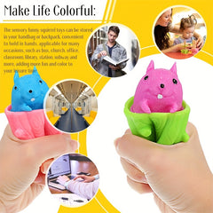 4pcs Evil Colorful Squirrel Cup Toys