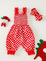Baby Girls Floral Print Romper Jumpsuit & Headband Set