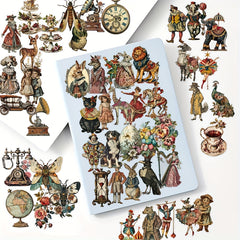 50 British Retro Cartoon Graffiti Stickers for Decoration