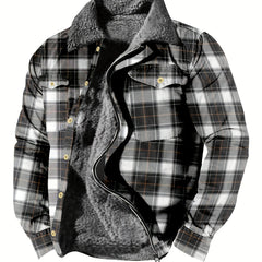 Men's Plush Lapel Thick Winter Jacket