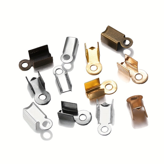 200pcs Cove Clasps Cord End Caps for Jewelry Making DIY Supplies
