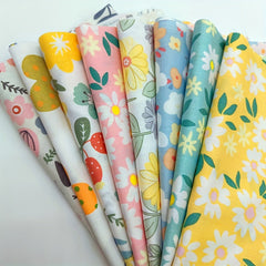 8pcs Yellow Cotton High Bed Sheet Fabric Doll Clothes DIY
