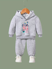 Girls Hooded Sweatshirt & Sweatpants Set