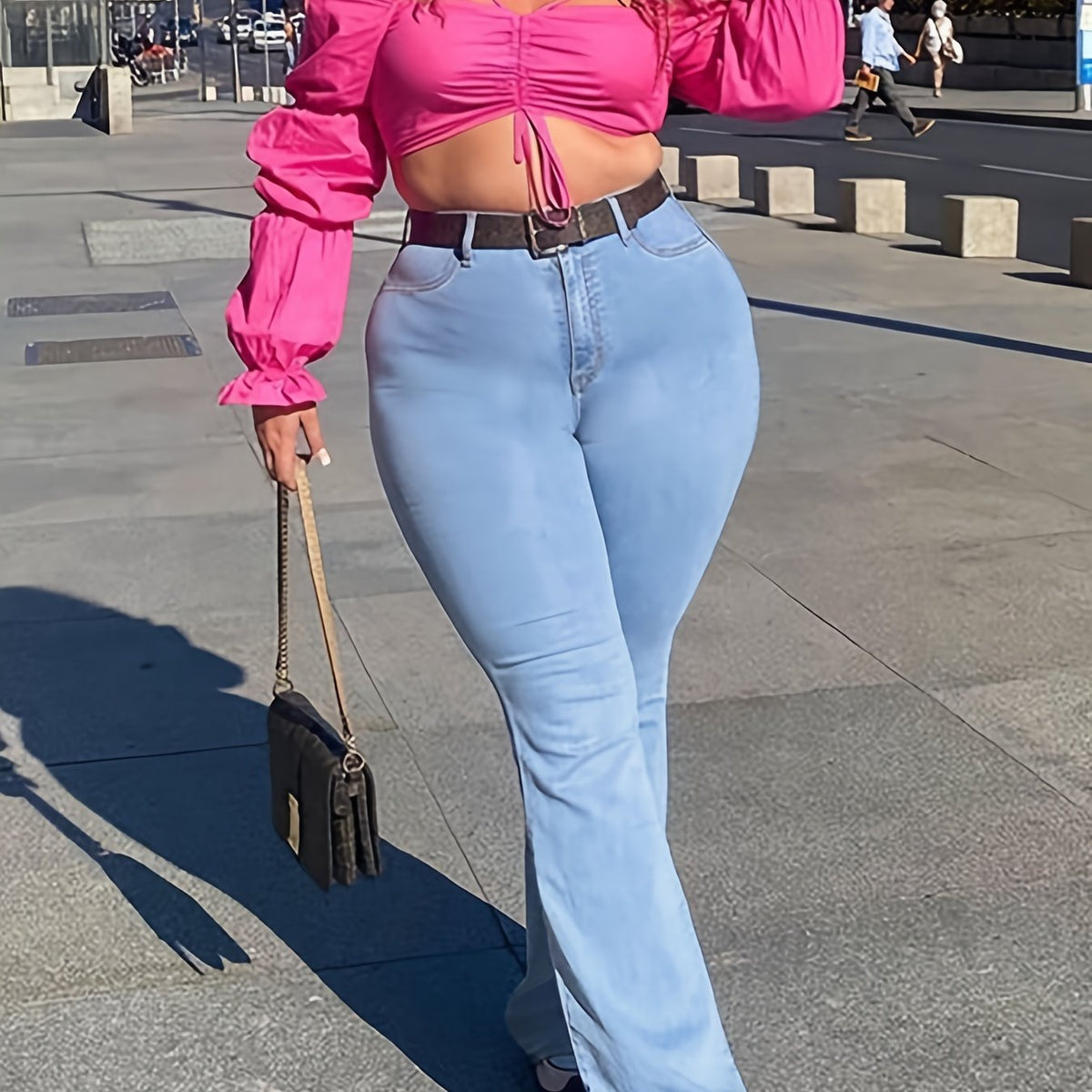  High Rise Flared Leg Jeans