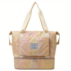 Stylish Laser Travel Luggage Handbag Lightweight Versatile Sports Bag