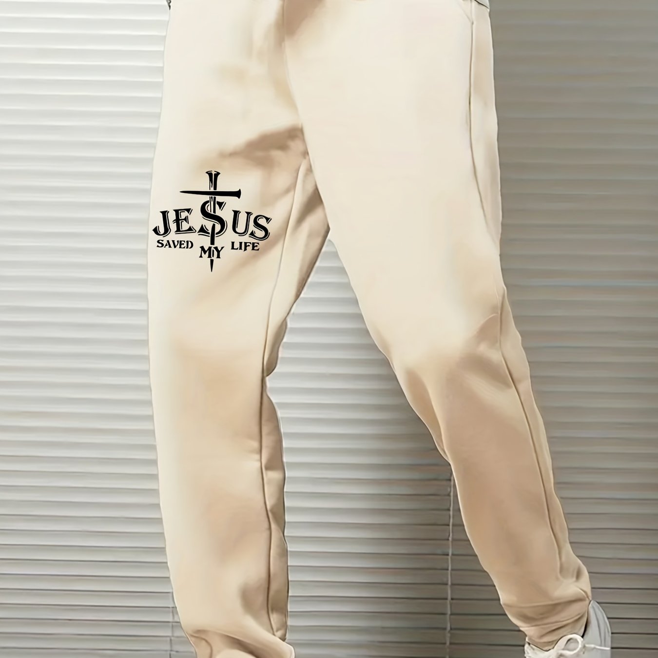 Jesus Saved My Life Men's Drawstring Sweatpants