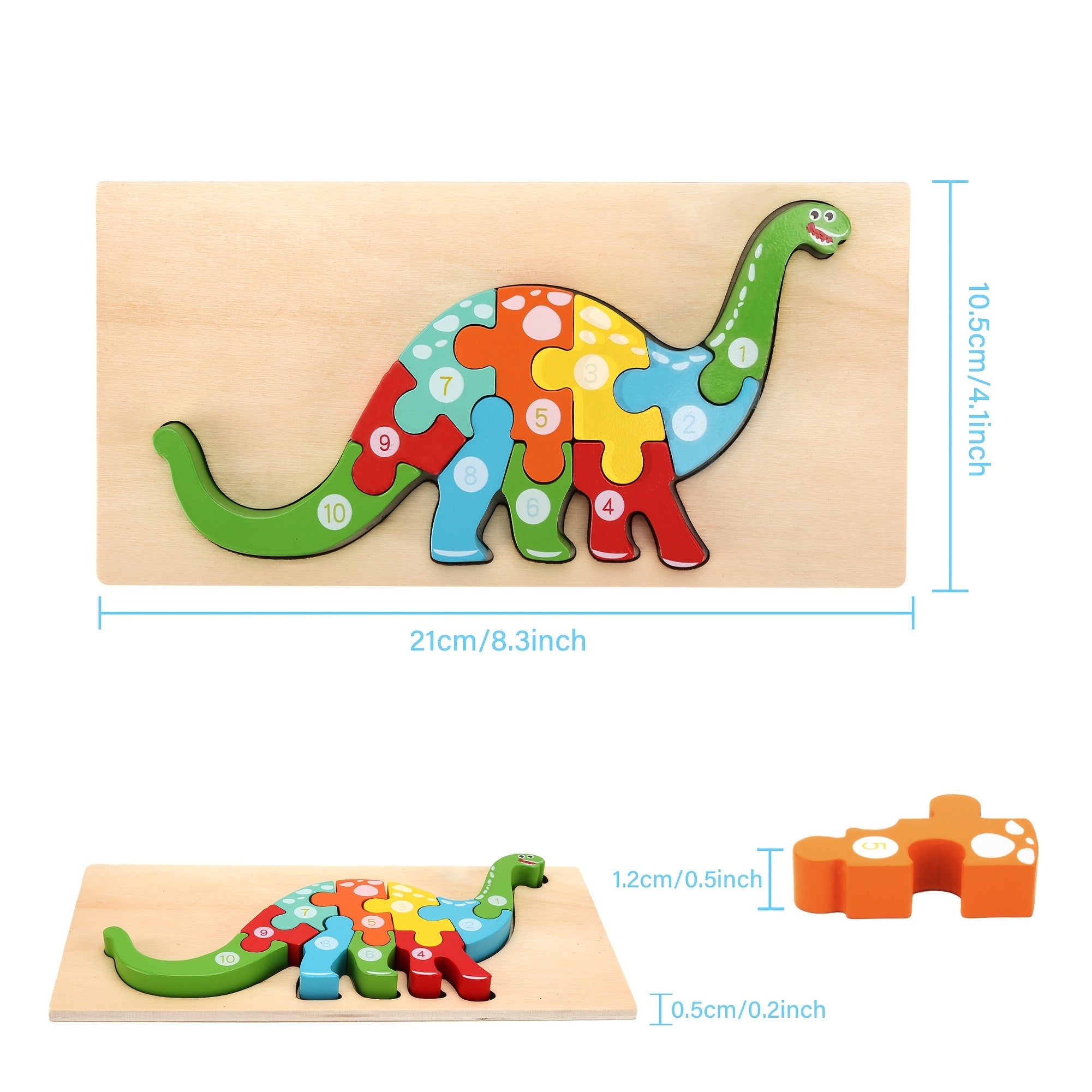 Wooden Montessori Animal Shape Puzzles Toy for Toddlers