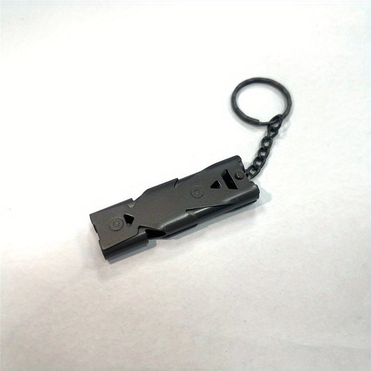 High Decibel Whistle Stainless Steel Keychain Pipe Outdoor Emergency Tool