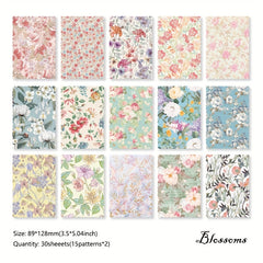 30 Sheets Floral Scrapbook Paper for Journaling & Scrapbooking