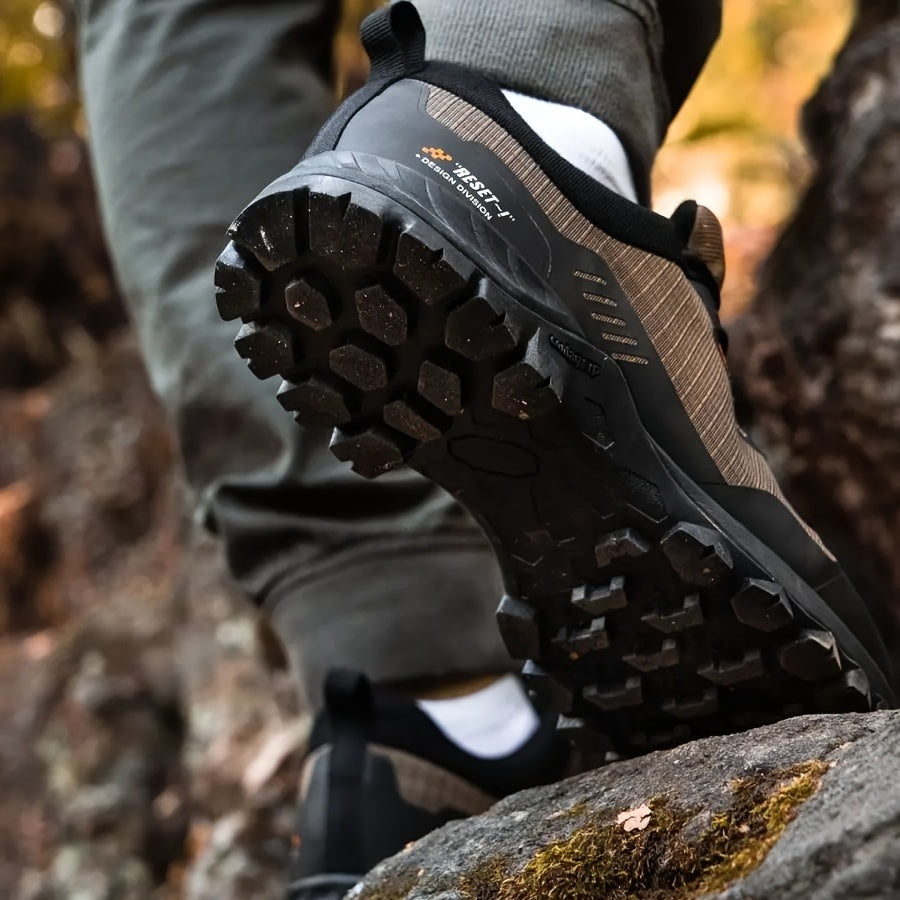 Baasploa Men's Lace Up Hiking Shoes Anti-Skid for Camping