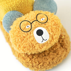 Baby Boy's Non-slip Winter Bear Doll Plush Socks
