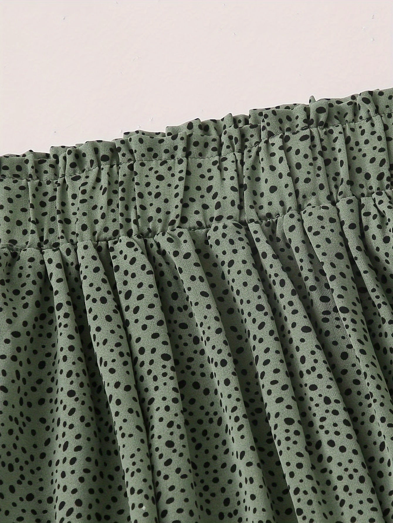  Dalmatian Print Elastic Maxi Skirt