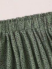  Dalmatian Print Elastic Maxi Skirt
