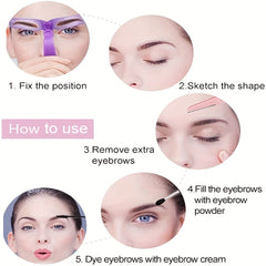 Eyebrow Stencils with Handle and Strap 8 Styles for Perfect Shaping