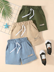 3pcs Boys Quick Drying Shorts for Summer Outdoor