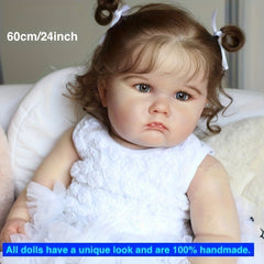 Realistic 24in Reborn Baby Doll with 3D Painted Skin & Vascular Vein
