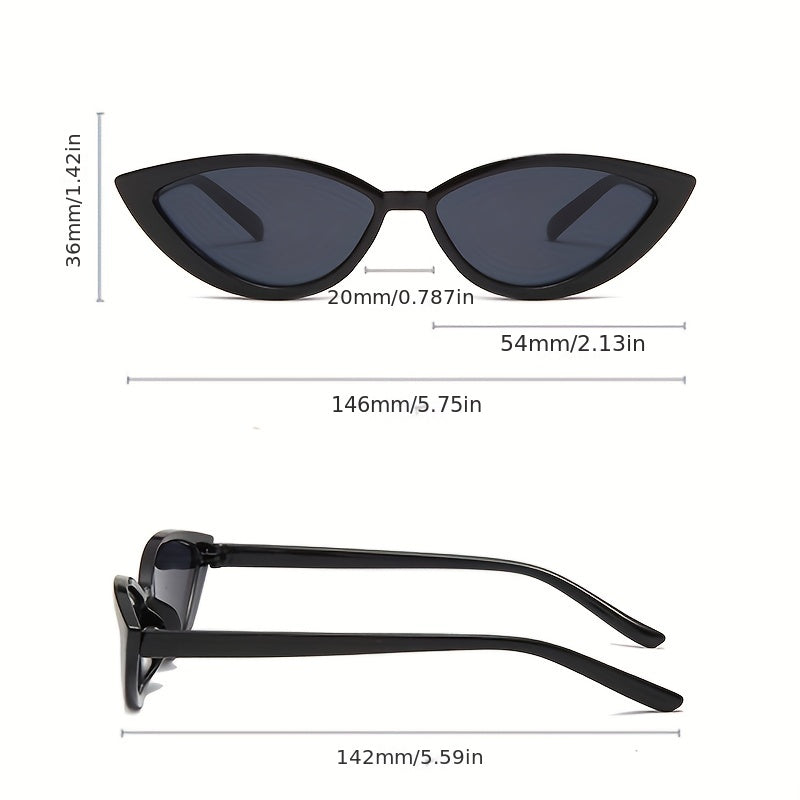 Y2K Cat Eye Sunglasses Clear Candy UV400 Sun Shades for Summer Beach